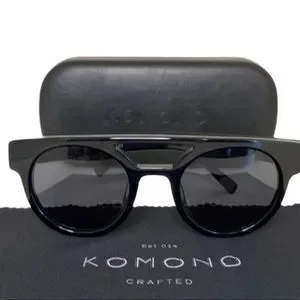 KomonoSunglasses Dreyfuss Glossy Black Noir Goatskin Lame Clutch - Alhambra | Women main image 3